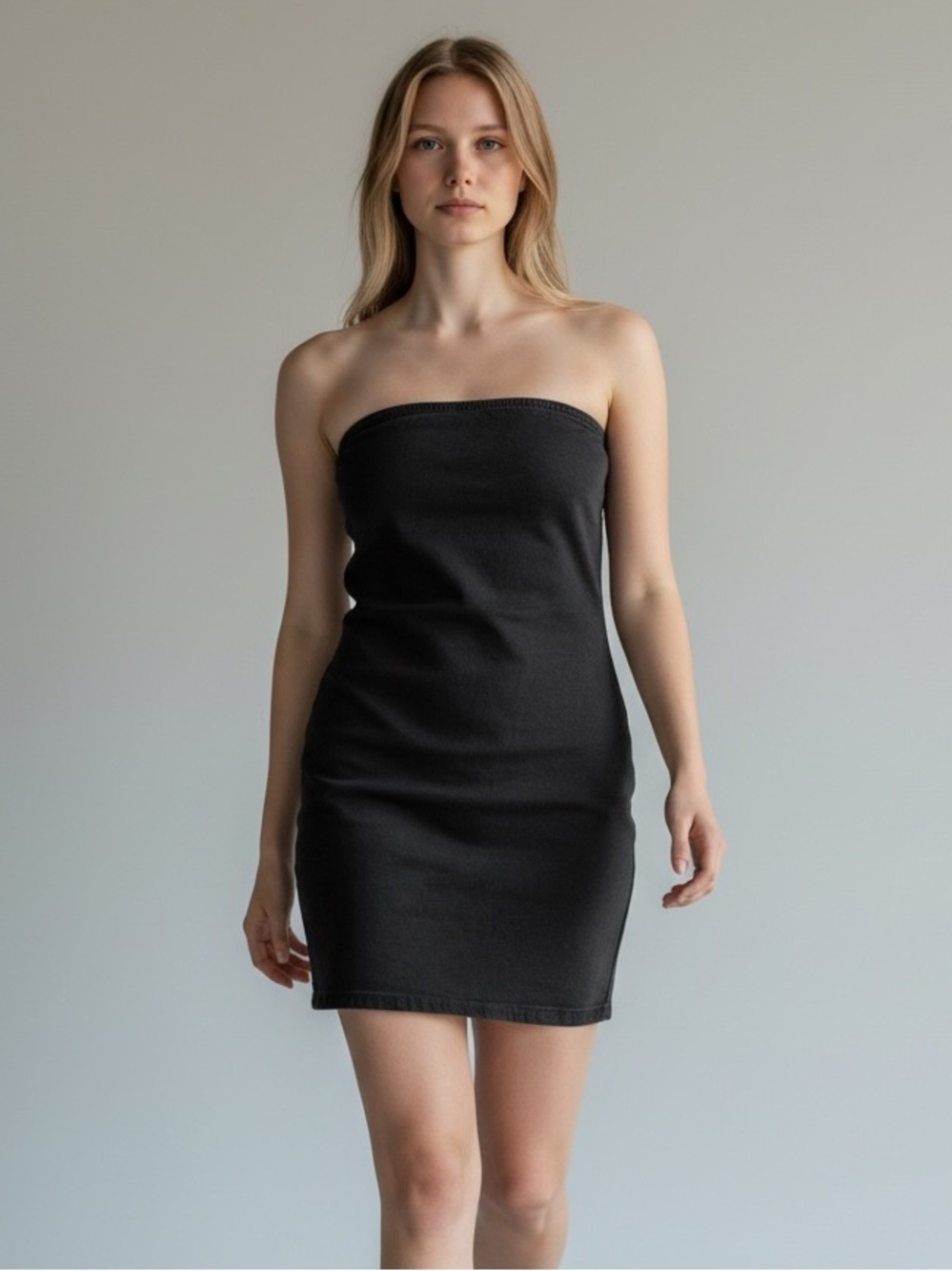Zara Black Strapless Mini Dress New With Tags Size Medium